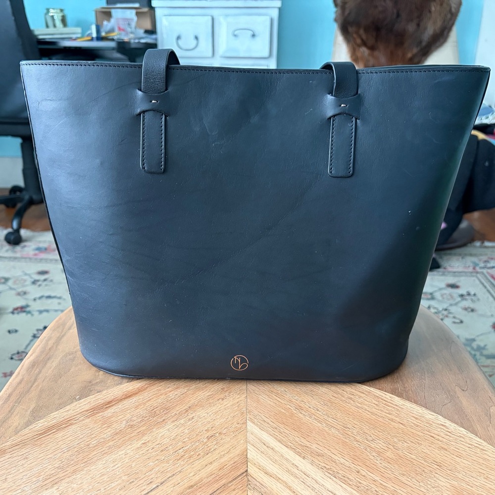 Nellie Victoria Vegan Leather Black Tote Bag